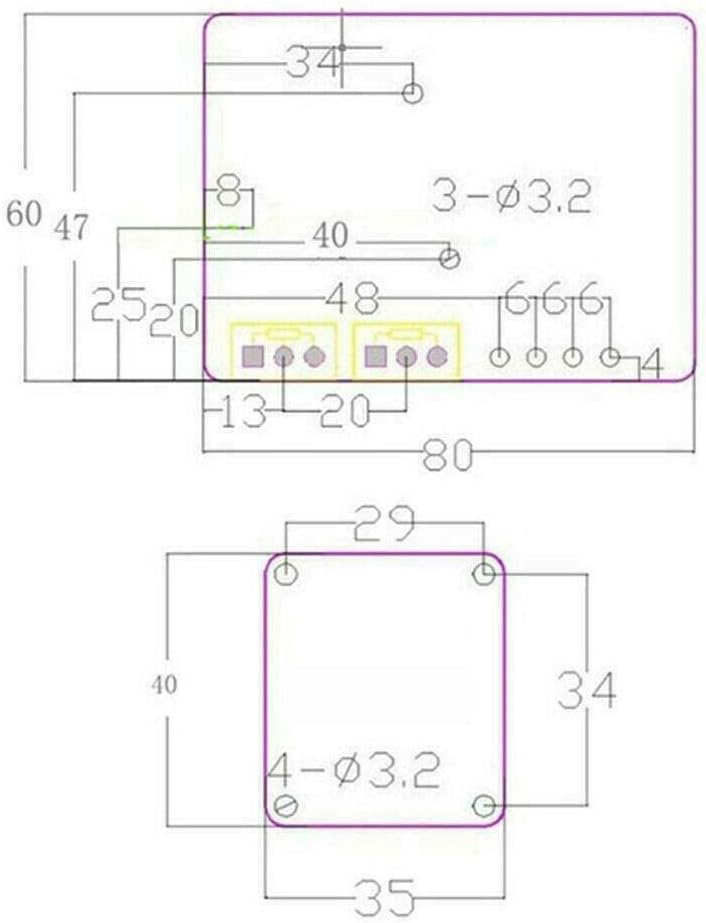 Mustpoint NY-D01 Spot Welding Controller Dimensions Diagram