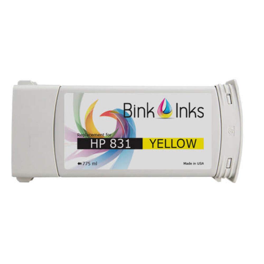 Bink Inks® Replacement Latex Yellow 775mL Ink Cartridge for HP 831 / CZ685A