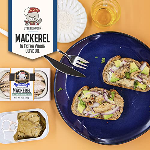 Otter Kingdom European Mackerel Fillets in Extra Virgin Olive 4oz(Pack of 12) - Image 3