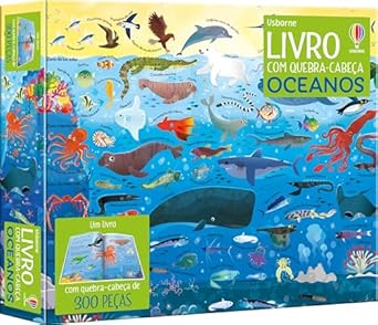 Oceanos: Livro com quebra-cabeça