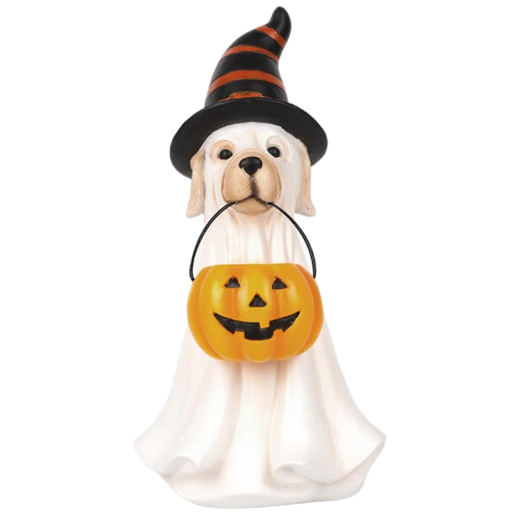 CNAFGBGG Ghost Dog 8 Inch Resin Figurine, Cute Halloween Decor, Multicolor.