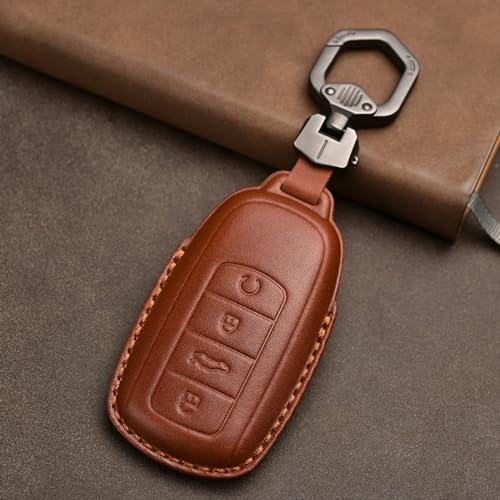 Funda de cuero para llave Chery Tiggo 8 Pro y 7 con llavero inteligente