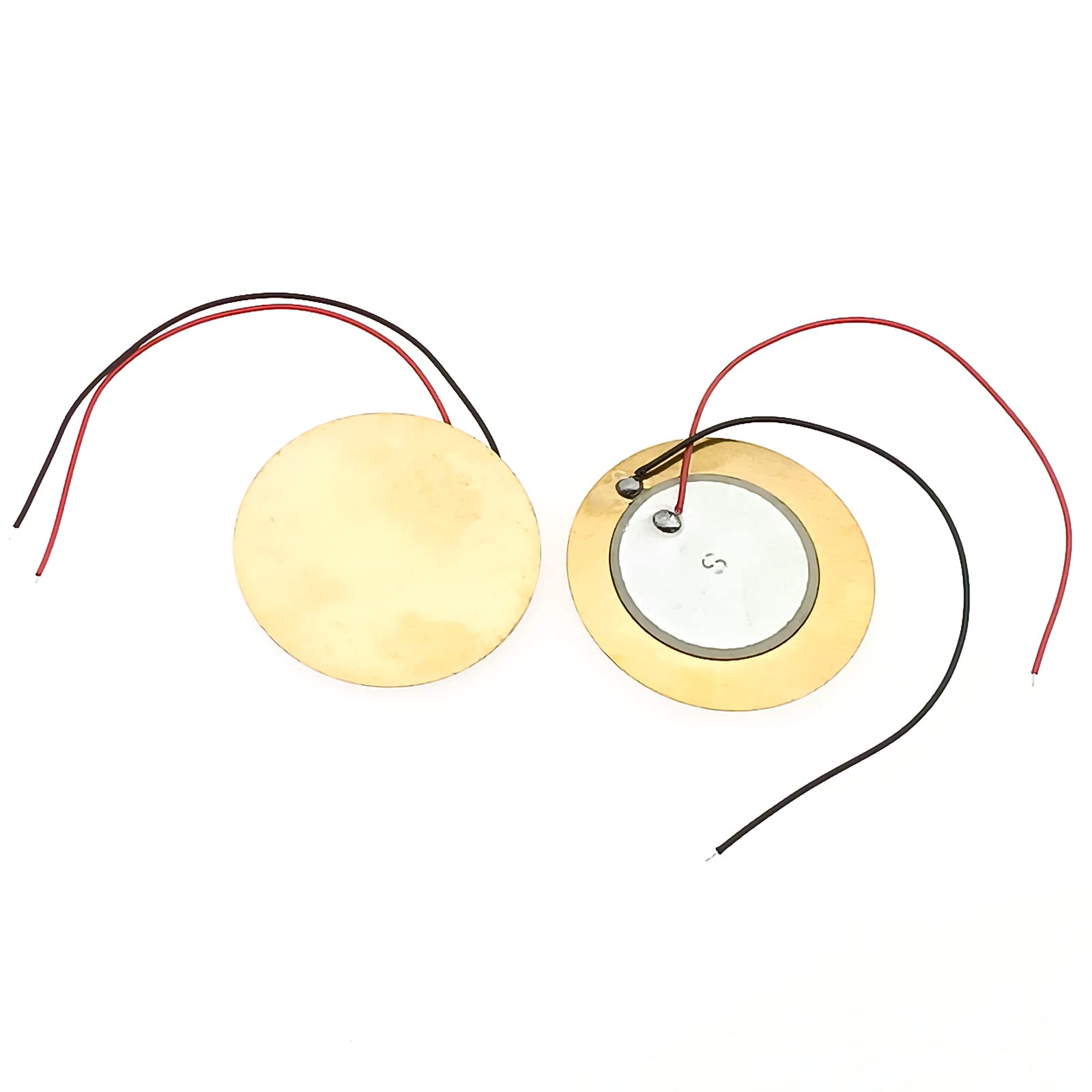 20 Pcs 35mm Piezo Pickup Transducer Contact Microphone Trigger Sound Sensor Piezo Amplifiers Discs with 4" Lead for Acoustic Guitar Drum Acoustic Instrument [FDXGYH]