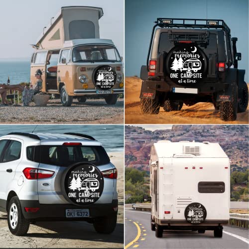 Image of Making Memories One Campsite at A Time Spare Tire Cover Waterproof for Jeep Trailer RV SUV Truck Camper Travel Trailer Accessories 14 inch