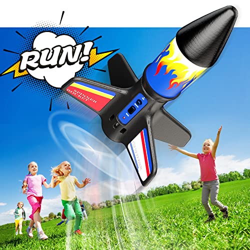 lakebyin Rocket Launcher for Kids, Electric Powered Flying Model Rocket