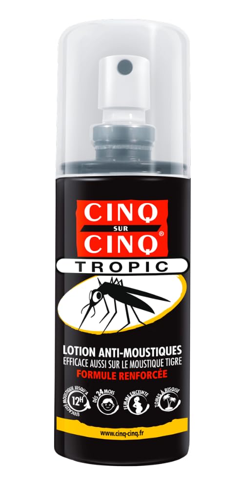 Cinq sur Cinq - Kit Haute Protection Contre Les Moustiques - Lot de 2 x Spray Tropic 75 ML + Spray Vètement 100 ML