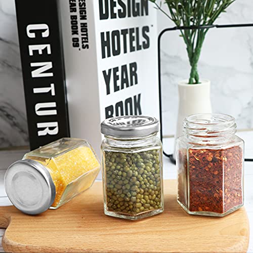 20 Pcs 10 oz Glass Jars with Silver Lids, Mason Jars for Gifts, Crafts, Wedding, Spice, Extra Tags String