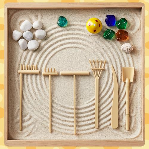 6 Piezas Mini Rastrillos Zen para Jardín de Arena miniatura 6