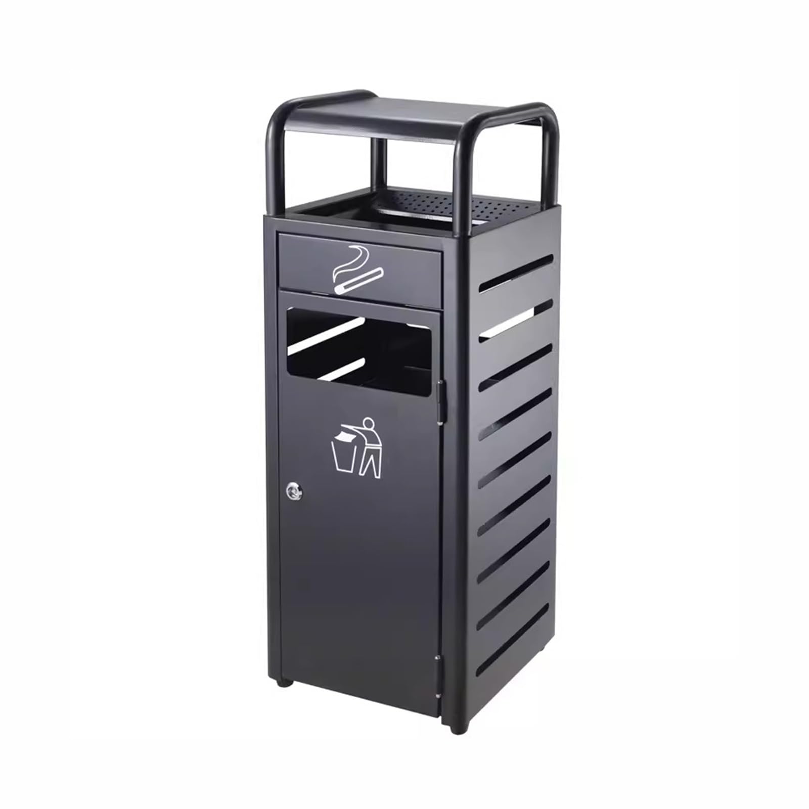 OWOHYG Ashtray Trash Can Vertical Ashtray Stainless Steel Cigarette Butt Column Outdoor Smoking Room Classification Smoke Ash Column Extinguisher Bucket Outdoor Ashtrays For Cigarett.B