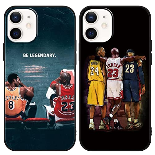 2 Confezioni Cover per iPhone Pro 6.1 Moda Cool Basket Stella 24 23 Disegni Pattern Protettiva Custodia per 12 Morbida Anti Graffio Antiurto Case silicone tpu