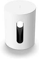 Sonos Sub Mini White - Compact Wireless Subwoofer for Beam, Ray, One SL - Bold Bass & Immersive Sound
