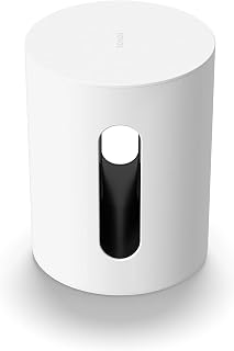 Sonos Sub Mini White - Compact Wireless Subwoofer for Beam, Ray, One SL - Bold Bass & Immersive Sound
