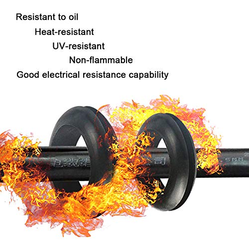 image for EASYEAH Rubber Grommets for Wiring 1-1/2 In Panel Hole, 1-3/8 In ID Fi