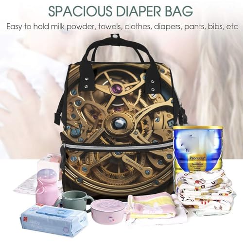 Sac à dos à langer steampunk en relief pour look décontracté