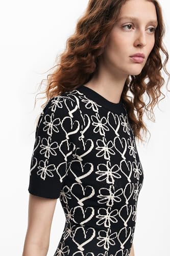 Desigual Women's Woman Flat Knit Dress Short Sleeve3