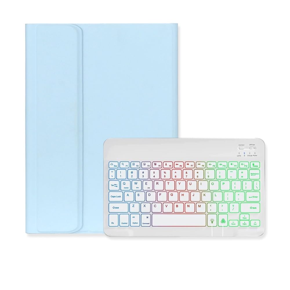 Étui de protection en cuir avec clavier rétroéclairé pour iPad Pro 11 pouces 2024 anti-choc