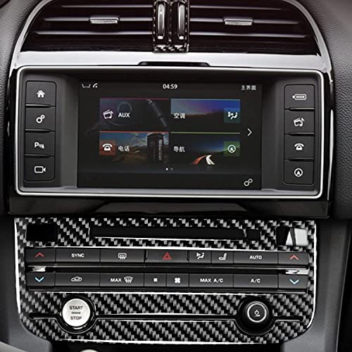 Real Premium Carbon Fiber Compatible with Jaguar F-PACE X761 2016 2017 2018 2019 2020 Accessories Car Air Conditioning Panel Cover Sticker Decal Auto Interior Trim