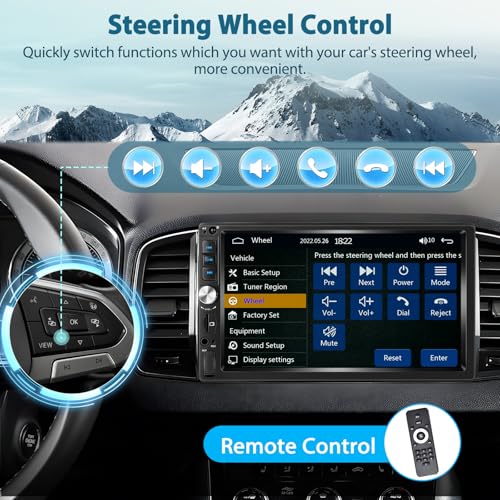 Radio doble din para auto con pantalla táctil HD 7" miniatura 5