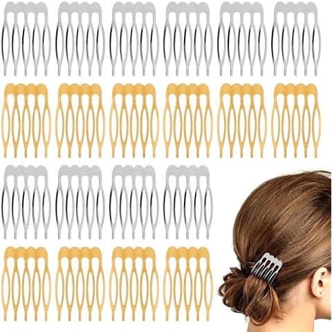 20 Pack Metal Hair Combs for DIY Cover