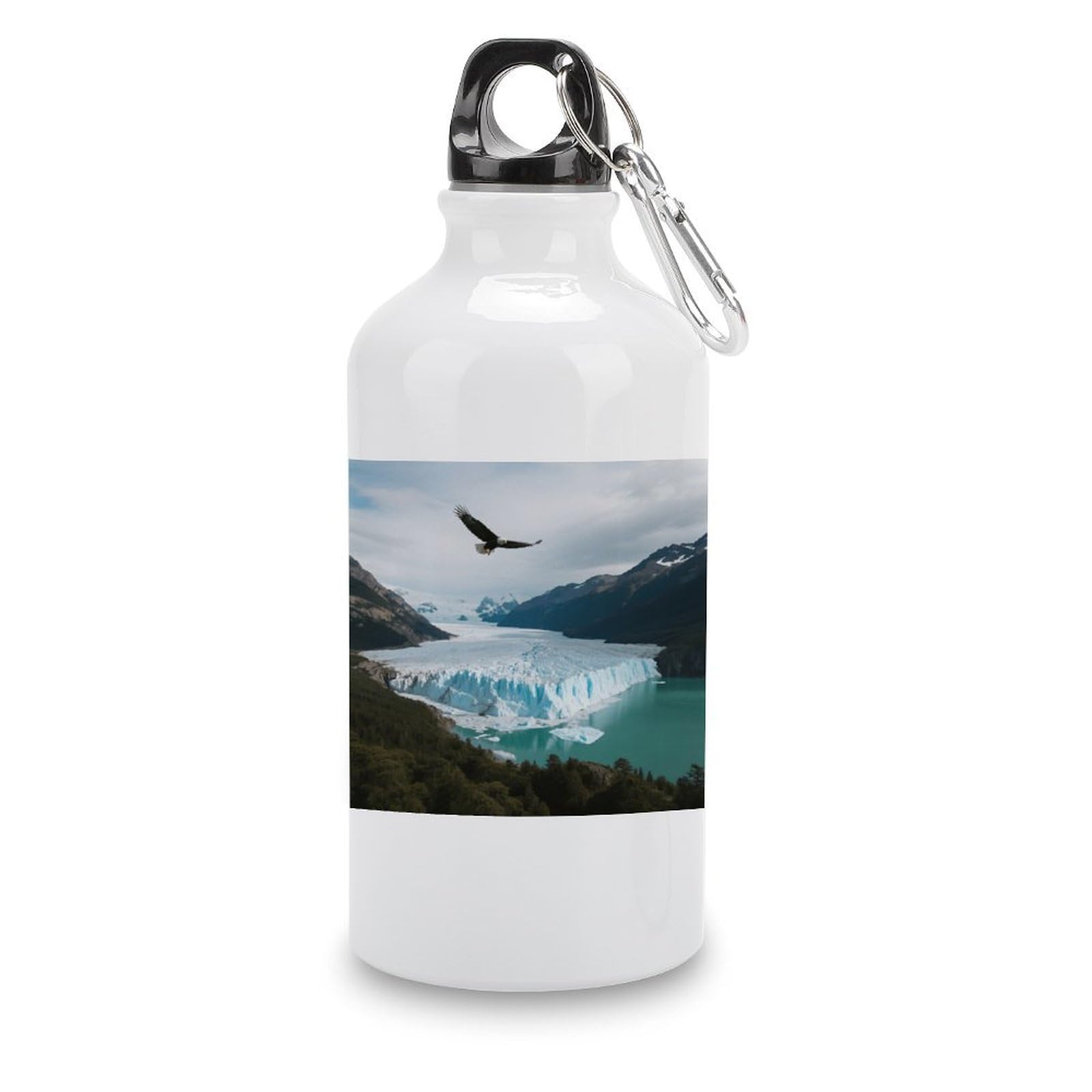 Fekiloot Style Glaciers And Lakes Aluminum Water Bottle Travel Tumbler Reusable Lightweight Outdoor Sports Water Bottles For Gym Sports Camping Hiking Fishing400ml