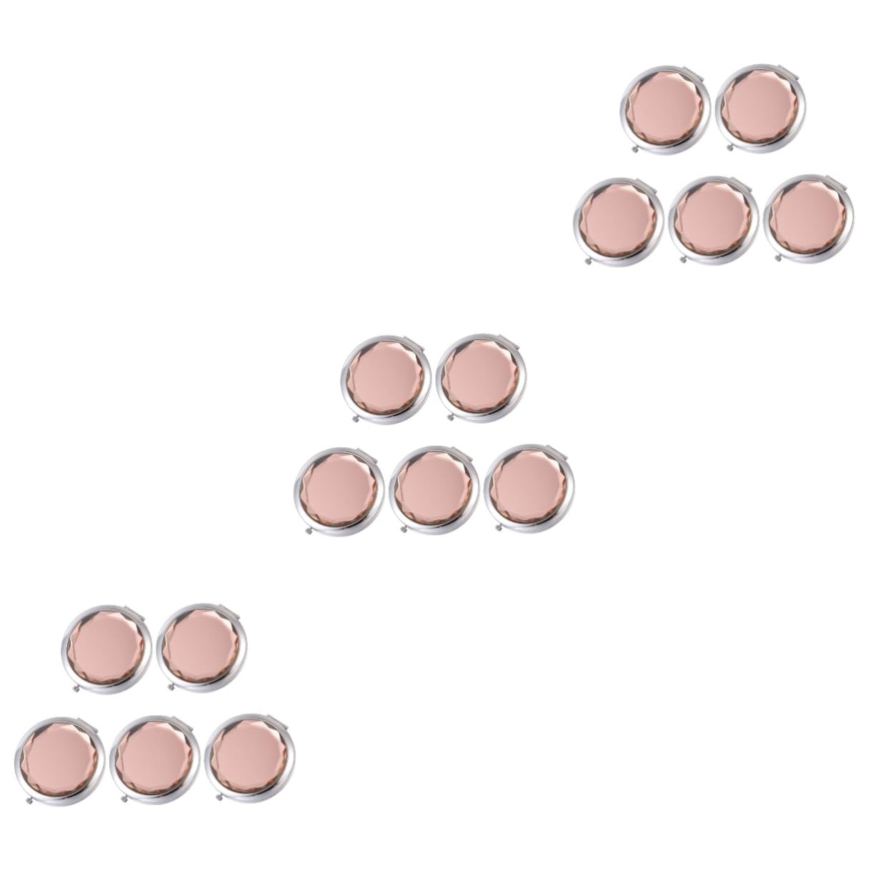 15 Pcs Folding Vanity Mirror Foldable Mirror Makeup Compact Mirror Compact Makeup Mirror Small Makeup Mirrors Folding Mirror Pocket Mirror Metallic Glass Mini Travel Makeup Tools