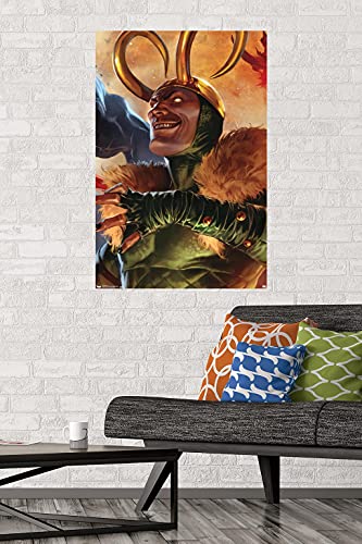 Poster Marvel Loki affiche murale couverture comics avec fixation - 2