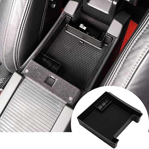 DIYUCAR Caja de almacenamiento de reposabrazos negra para S60 S60L V60 XC60 2009-2017 con accesorios de coche Mat Cover