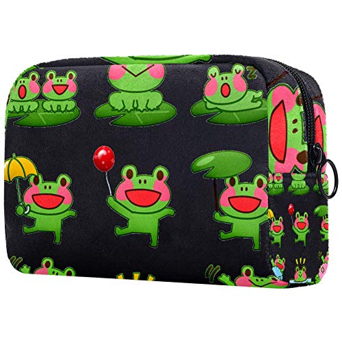 Preisvergleich Produktbild Kosmetiktasche mit Frosch-Motiv, Kosmetiktasche, mit Reißverschluss