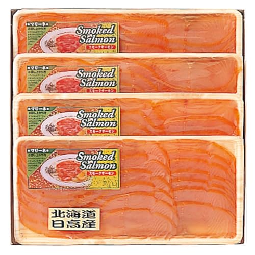 丸高水産 秋鮭スモークサーモンスライス 4パック