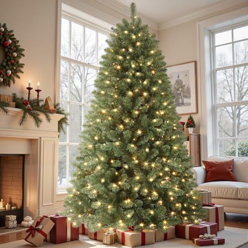 SHareconn 7ft Prelit Artificial Classic Spruce Christmas Tree