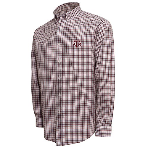 NCAA mens Ncaa Men's Campus Specialties Check Shirt,White/Maroon/Platinum,XX-Large