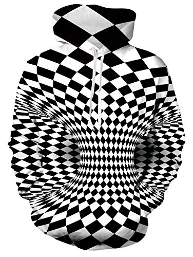 Spreadhoodie Unisexo Sudaderas con Capucha 3D Tiras Negras Impresa Manga Larga Colorida Novedad Hoodie Suéter Deporte Capucha XXL/XXXL