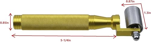 Vista 12 de LC LICTOP Rodillo de costura de acero inoxidable de 1.26 pulgadas con mango de plástico, herramienta de rodillo de costura de papel tapiz