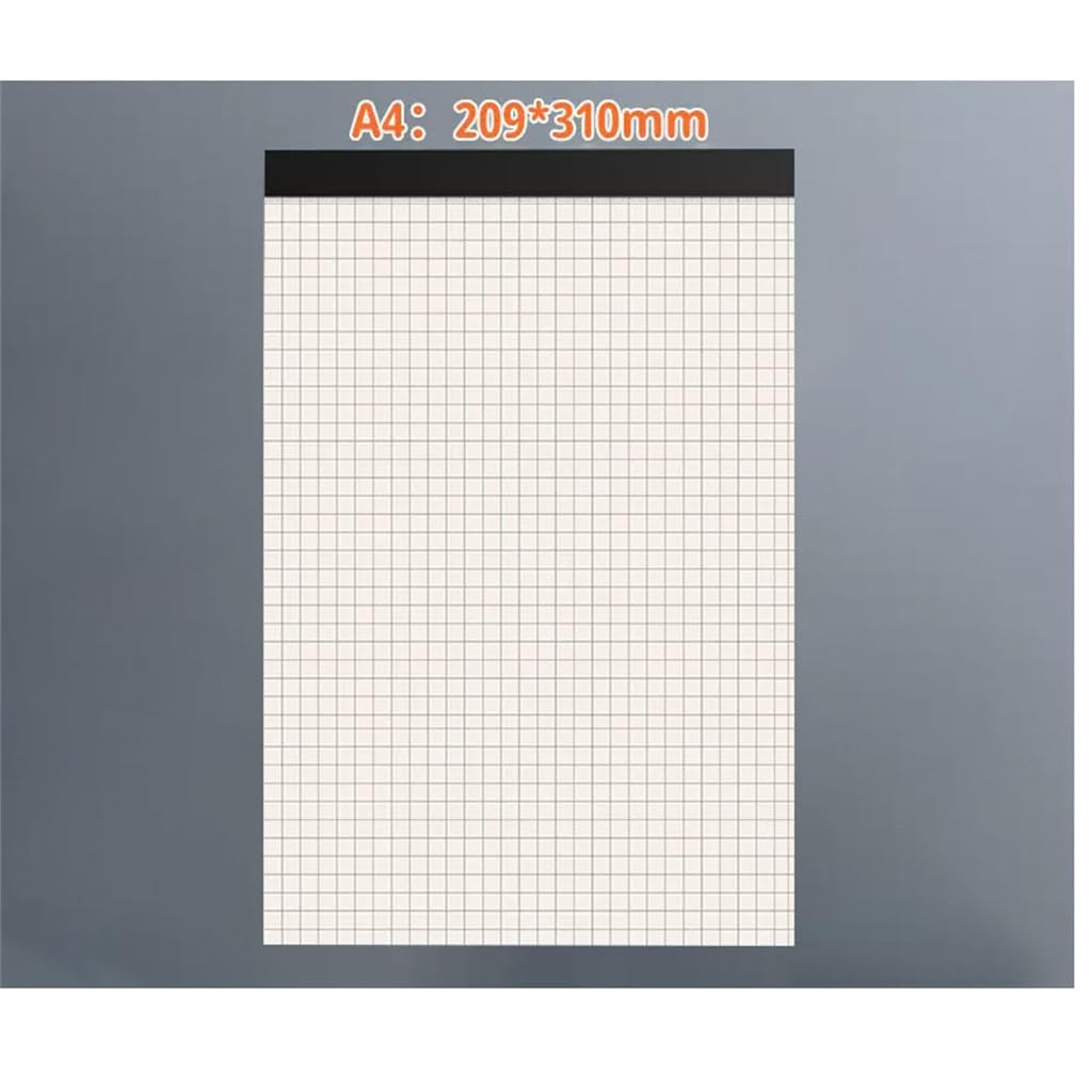 Blocco Note Spesso A4 strappabile, quaderno a griglia, bozze