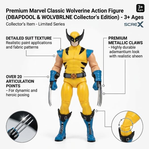 Image of Anime Warrior Action Figure 32 cm Collectible PVC Statue for Kids & Collectors | Premium Muscular Design | Display Toy with Gift Box | Action Figure for Desk, Shelf & Showcase (WOLVBRLNE)