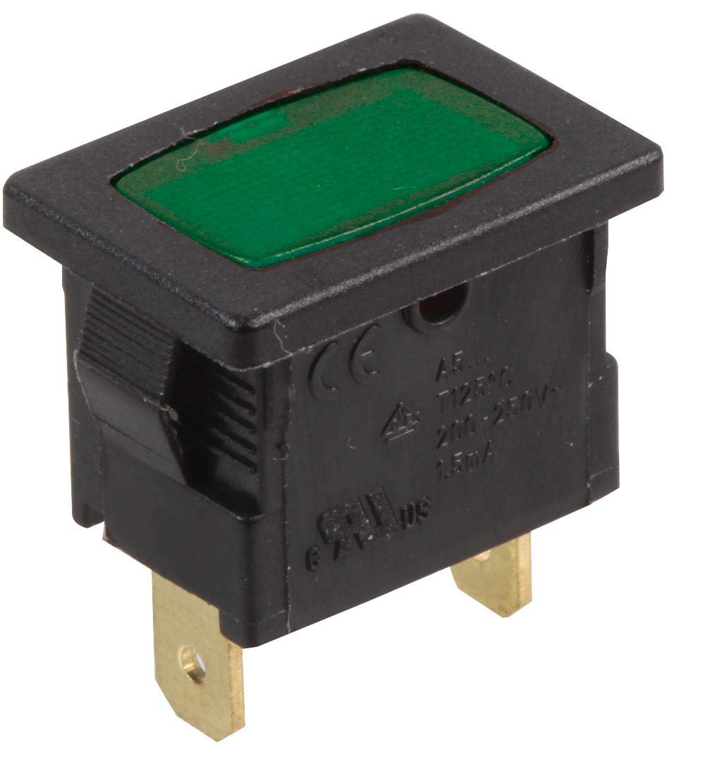 Hq Tec Green Neon Indicator, 240V, 13X19mm, Illumination Colour Lamp Base Type Quick Connect, Lens Shape Rectangular, Product Range A5 Series, Supply Voltage 250Vac, Lamps, Lighting & Indicators