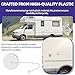 Aussio (2-Pack, White) RV Fresh Waters Fills Cap, RV Fresh Water Tank Cap and Strap, Camper Motorhome Water Filler Caps