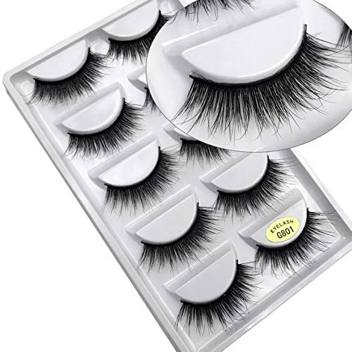 Preisvergleich Produktbild 5 Pair / Lot Nette Criss Kreuzen Falsche Voluminöse Wimpern