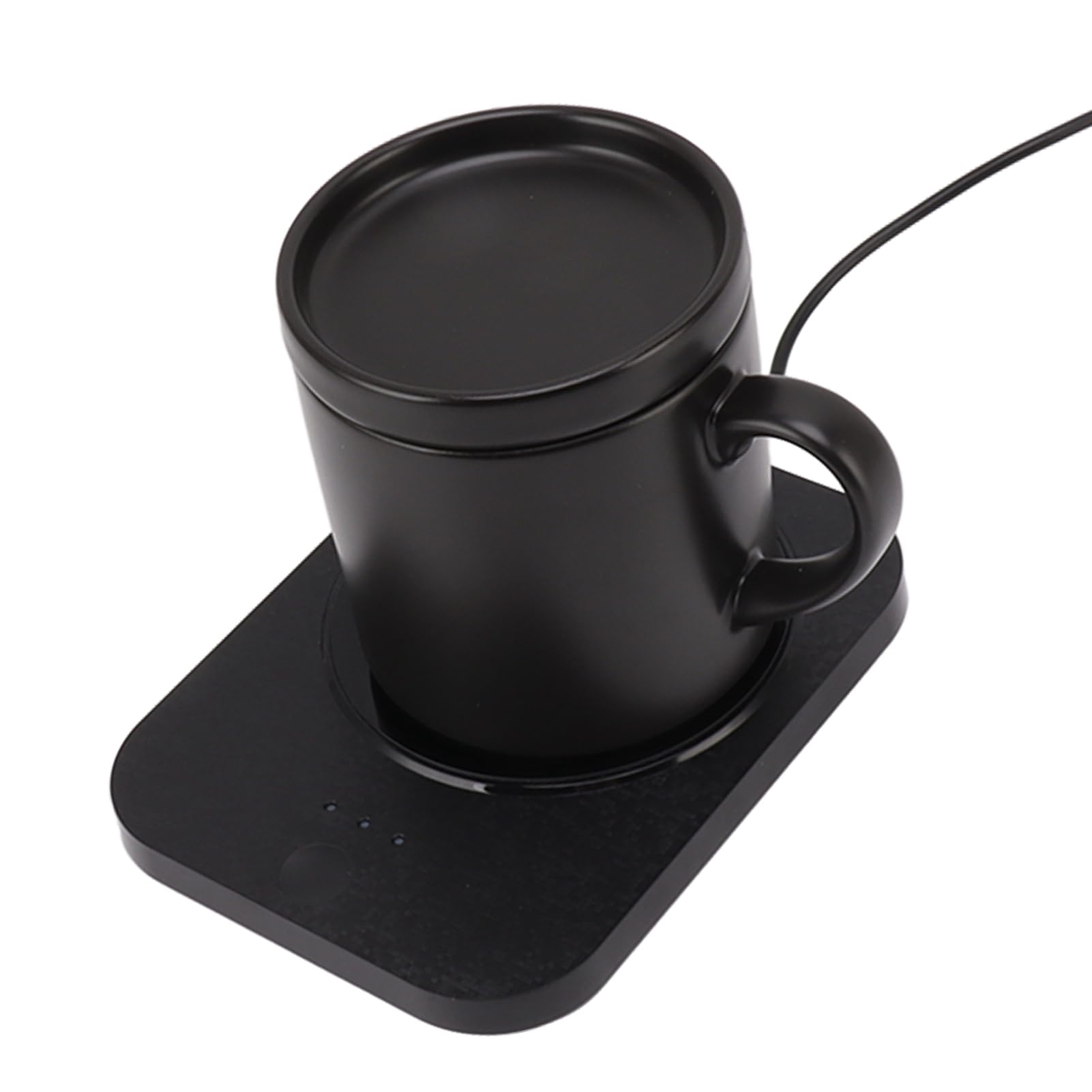 Yosoo Health Gear Calentador Eléctrico de Taza de café, ABS y Calentador de Bebidas de Cerámica con 122F a 140F 3 Configuraciones de Temperatura 8H Apagado Automático 5V 15W USB Estera Calefactora