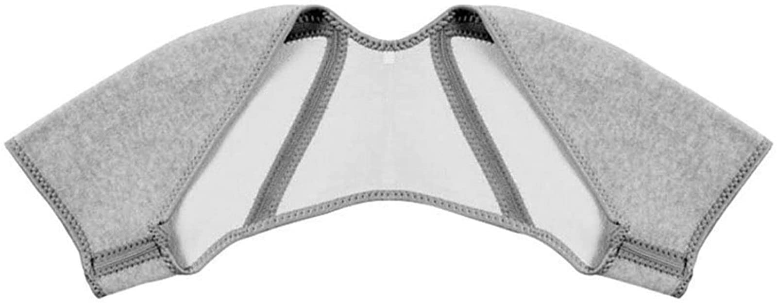 AADECOR Doppelte Schulterstütze Kompressions-Schultergurt für Luxation Arthritis Schmerzen Schulterwickelschutz Schulterpflege, Hellgrau,S
