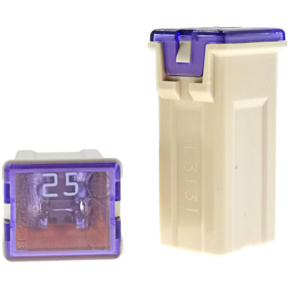 Yoiilnz 10 pcs 25Amp Automotive Fuse Tall JCASE Box Shaped Fuse for Ford, Chevy/GM, Nissan, and Toyota Pickup Trucks, Cars and SUVs (Tall 25 Amp)