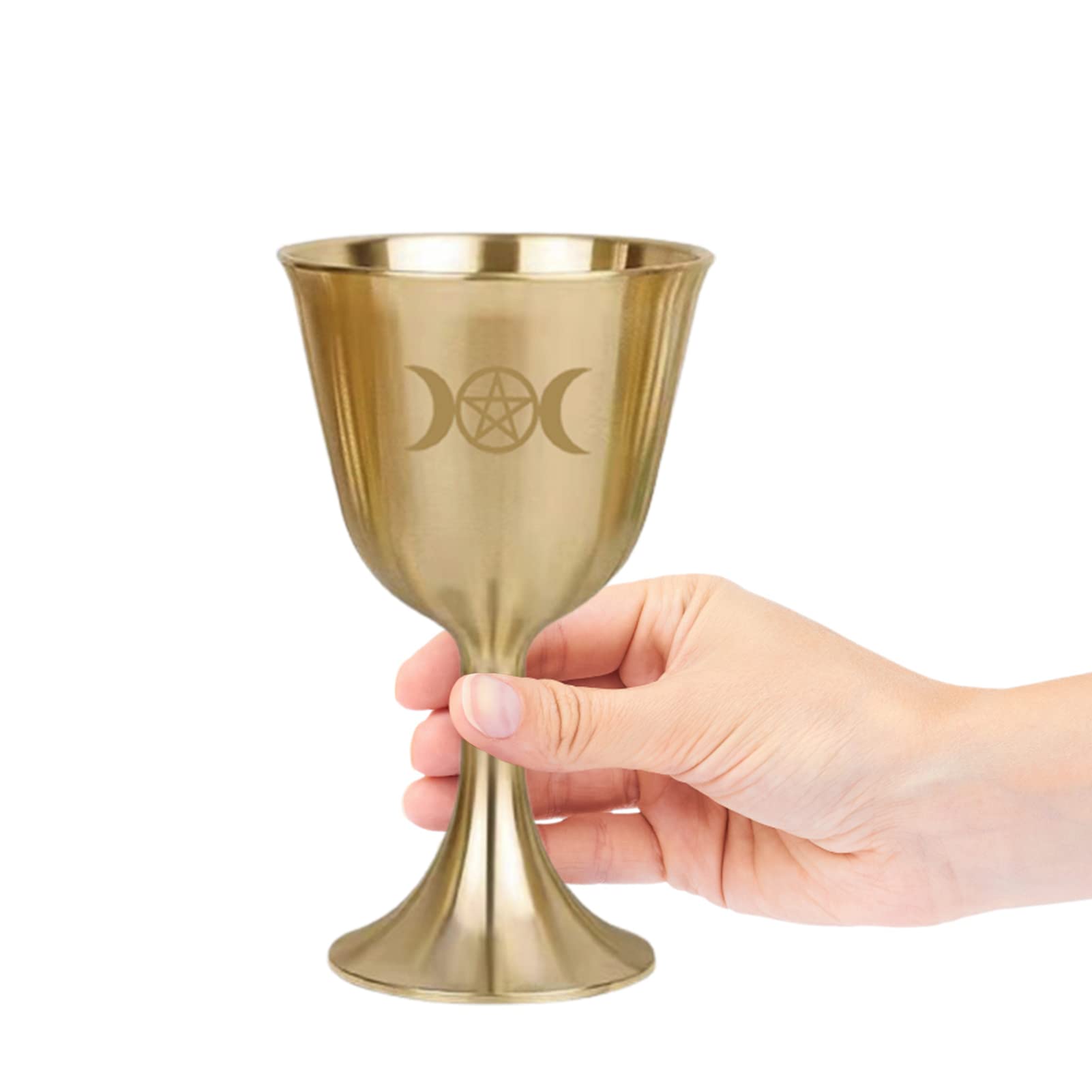 Wine Glasses, Three-Phase Moon Altar Ornament Cup, Chalice Goblet Pentagram Altar Goblet Chalice 3.1 Pentagram Wine Goblet Drinking Cup Altar Chalice for Altars Rituals