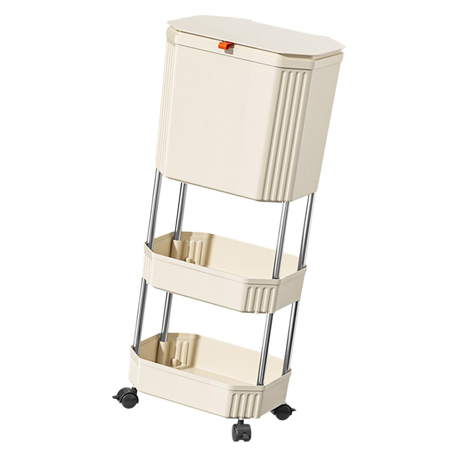 Buxuaaaa Vertical Storage Trash Can Storage Shelf for Kitchens HassleFree Installation Organizes Countertop Perfect for Renters Space Saving Trash Bin Organizers