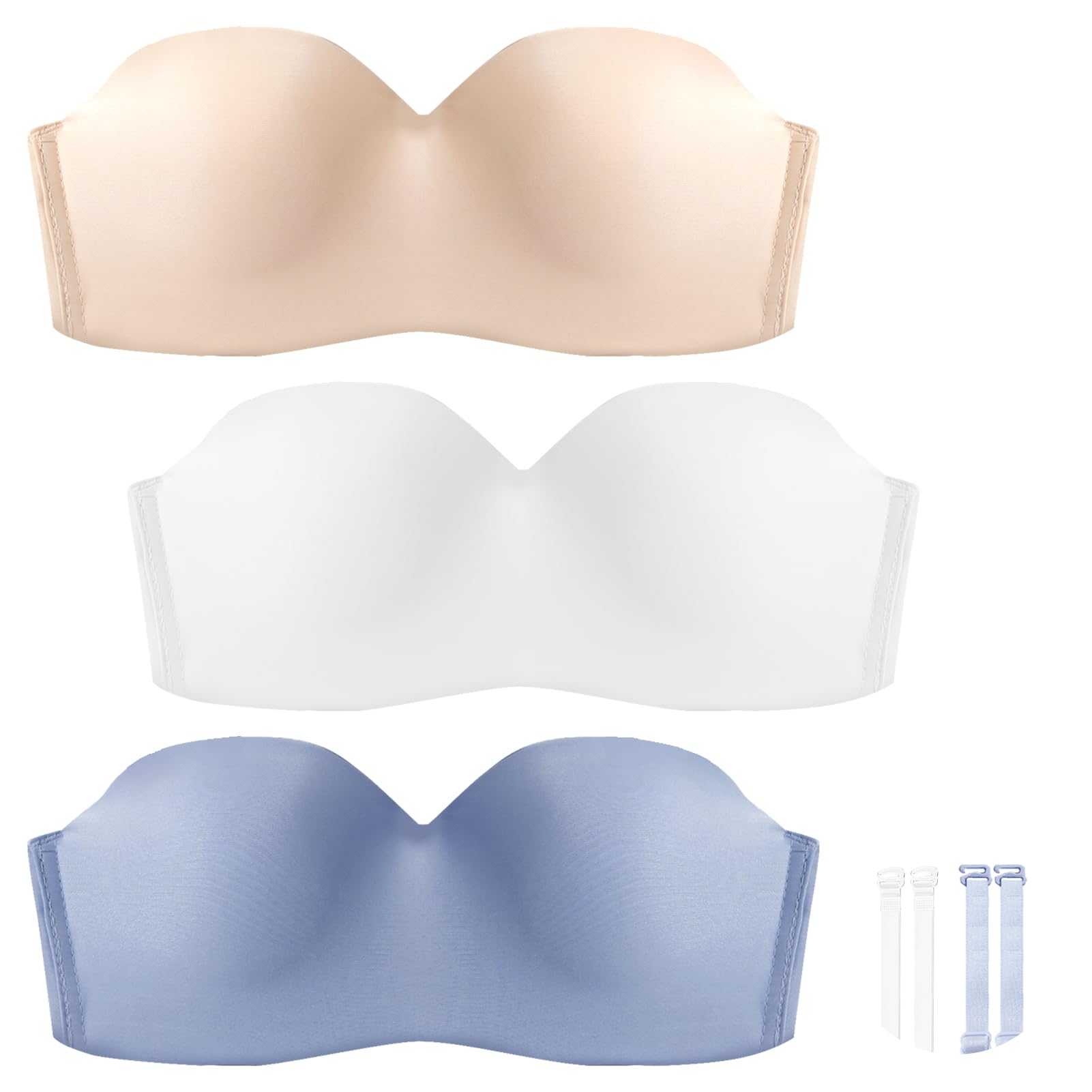 AIEOE 3er BH Teenager Mädchen Sport Bra Softbra Trägerloser Bralette Ohne Bügel Nahtlose Gepolsterte Unterwäsche für 12-18 Jahre Kinder mit verstellbarem und abnehmbarem Schultergurt - 32-38