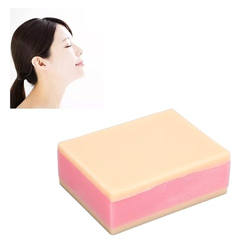 Miniatura 3 de Modelo de entrenamiento de sutura, almohadilla de sutura de piel de silicona, almohadilla de práctica de sutura para kit de sutura, 2 capas de