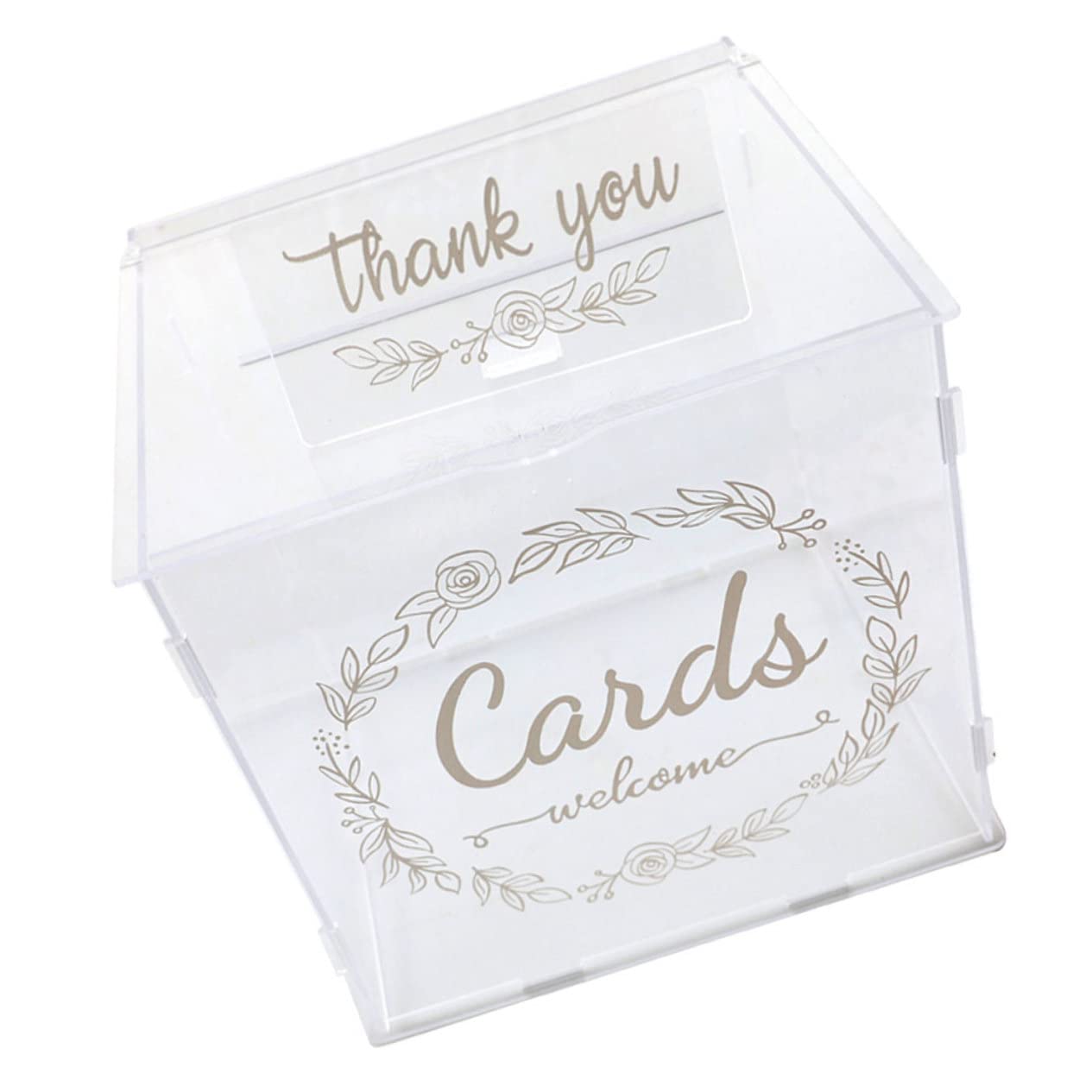 LABRIMP Hochzeitskartenbox mit Schloss Transparente Diy Geldbox für Karten Geldgeschenke und Erinnerungen Große Acrylbox für Hochzeitsfeiern und Partys
