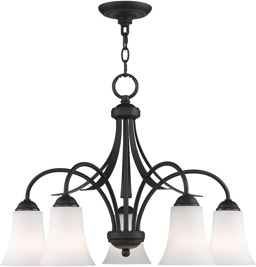 Livex Lighting 6476-04 Ridgedale 5 Light Chandelier, Black