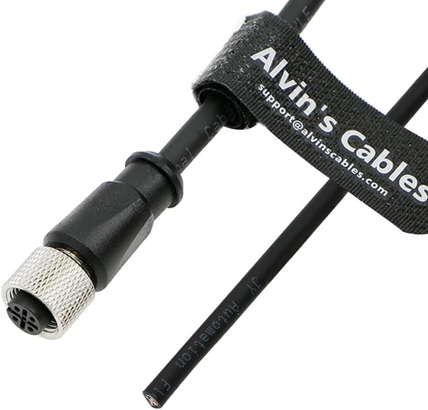 Кабель Alvin's Cables M12 A-CODE 5-контактний жіночий роз'єм, відкритий, для підключення двигуна, для камери Sick 6009868 DOL-1205