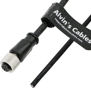 Alvin's Cables M12 A-Code 5 Pin Female to Open End Power I/O Cable Drag-Chain for Sick Camera, 6009868 DOL-1205-G05M Sensor and Actuator Cable 65.6ft/20m