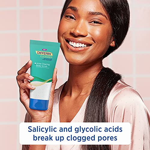 Differin Body Scrub With Salicylic Acid Acne Clearing Improves Tone And Texture Prone Skin On Back Shoulders And Chest, 8 Oz (Packaging May Vary) #TOP4